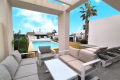 Luxurious detached villa with 3 bedrooms and 2 bathrooms in Algorfa (La Finca Golf), Alicante.

Experience the pinnacle of luxurious living with this exceptional detached villa situated within the prestigious La Finca Golf Resort in Algorfa, Alicante. This stunning residence combines high-quality finishes with an open-plan design that promotes a seamless flow throughout, creating an inviting and sophisticated atmosphere.

The property features three spacious double bedrooms and two elegantly designed bathrooms, making it an ideal sanctuary for families or individuals seeking tranquility and comfort. The master suite offers a private retreat with a dressing room and en-suite facilities, perfect for unwinding after a busy day. The modern kitchen caters to culinary enthusiasts, while the expansive lounge and dining area provide the perfect space for entertaining guests or relaxing with loved ones.

Step outside to enjoy beautifully landscaped gardens and a fabulous outdoor living area, highlighted by a private heated pool that invites year-round enjoyment. The generous 500 m² plot ensures ample space for outdoor activities and relaxation. Additional features include air conditioning, double-glazed windows with electric shutters, off-road parking, a laundry area, and a terrace for enjoying the pleasant northeast orientation.

Built in 2023, this fully furnished villa is equipped with energy-efficient features and is conveniently located close to a wide array of amenities, including award-winning golf courses, vibrant bars, and exceptional restaurants. Whether seeking a luxurious permanent residence or a sophisticated holiday retreat, this property offers an unparalleled lifestyle in the beautiful Alicante region.

Bedrooms: 3
Bathrooms: 2
Build Size: 133 m2
Plot: 500 m2
Orientation: Northeast
Year of construction: 2023

Air conditioning
Fully furnished
Private heated pool
Off road parking
Garden
Laundry
Terrace
Close to amenities
Double glazed windows
Electric shutters