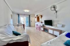 Top floor apartment with 2 bedrooms and 1 bathroom in Pilar de la Horadada (Mil Palmeras), Alicante.

This stunning apartment is situated just a few meters from the beach, it is surrounded by beautifully maintained green and landscaped areas, offering a peaceful and inviting environment.

The property boasts a spacious terrace on the main level, perfect for enjoying the Mediterranean climate with direct views of the communal pool. Inside, it features two bedrooms and a bathroom, along with a bright and airy living-dining room that opens directly onto the terrace, creating a sense of space and comfort. The fully equipped French-style kitchen is complemented by a practical separate laundry area.

Upstairs, there is a spectacular private solarium of 58 m2, ideal for sunbathing, relaxing, or setting up a chill-out zone, with views overlooking the pool area. The urbanization provides a tranquil setting with expansive landscaped communal gardens, making it suitable for both holidays and permanent residence.

Additional features include air conditioning, furniture, a garage space included in the price, a storage room, and the property is sold furnished. Constructed in 2003, the property has a total built area of 120 m2 and faces northeast.

This is a unique opportunity to enjoy coastal living in one of the most desirable areas of Mil Palmeras, with all the amenities and comforts to make everyday life enjoyable.

Bedrooms: 2
Bathroom: 1
Build Size: 120 m2
Orientation: Northeast
Year of construction: 2003

Air conditioning
Community pool
Fully furnished
Solarium
Garage (included in price)
Terrace
Wardrobes cupboard
Washing room
Storeroom