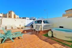 Semi detached with 3 bedrooms and 2 bathrooms in Orihuela Costa (Jumilla, Playa Flamenca), Alicante.

Discover this charming semi-detached home in Orihuela Costa, situated in the sought-after community of Jumilla, Playa Flamenca, Alicante. Featuring three spacious bedrooms and two modern bathrooms, this property offers a perfect blend of comfort and outdoor living. Set on a rare, large corner plot within a secure gated community, it boasts extensive wraparound gardens ideal for entertaining, sunbathing, or enjoying the Mediterranean climate. The property includes off-road parking, ensuring convenience and privacy.

The interior showcases a bright lounge with a cozy fireplace, a well-equipped kitchen, and two double bedrooms with fitted wardrobes on the ground floor. Upstairs, you’ll find a twin bedroom, a second bathroom, and access to a generous private balcony, perfect for relaxing and soaking up the sunshine. The home is fully furnished with air conditioning, white goods, ceiling fans, and stylish fixtures, ready for immediate move-in.

Located just a short walk from vibrant bars, restaurants, and amenities of La Florida and Playa Flamenca, this residence provides easy access to stunning beaches, Zenia Boulevard shopping center, golf courses including Villamartin, Campoamor, and Las Ramblas, and excellent transport links. The community features a beautiful communal pool and well-maintained gardens, creating a peaceful and secure environment. With properties of this size and location rarely available, early viewing is highly recommended to secure this exceptional opportunity.

SUMA/IBI: 225€/Yearly
Community fees: 65€/Montly

Bedrooms: 3
Bathrooms: 2
Build Size: 90 m2
Orientation: Northeast
Year of construction: 2001

Air conditioning
Furnished
Private garden
Store room
White goods
Terrace
Fireplace
Communal garden
Ceiling fans
Gated community
Fitted wardrobes
Balcony
Walking to zenia boulevard