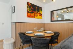 Townhouse with 3 bedrooms and 2 bathrooms in Orihuela Costa (Villamartin), Alicante.

Discover this charming 3-bedroom, 2-bathroom townhouse, this property combines comfort, outdoor living, and stunning sea views, making it an ideal permanent residence, holiday retreat, or investment opportunity.

The home features a bright, welcoming living area with dining space, a fully equipped kitchen, and a modern bathroom on the ground floor. Step outside to a spacious private terrace, perfect for outdoor dining and enjoying the Mediterranean climate. Upstairs, you'll find three well-sized bedrooms, including a private balcony, and an additional bathroom. The highlight is the impressive roof terrace or solarium, offering spectacular views of the sea—ideal for relaxing, sunbathing, or entertaining guests.

Partly renovated with a fresh, modern touch, the property is sold fully furnished, ready for immediate move-in or rental. Residents enjoy access to a beautiful communal pool area, perfect for cooling off during warm summer days. The townhouse is close to golf courses, restaurants, shops, and just a short drive from Orihuela Costa’s stunning beaches, providing excellent value in a prime location.

Built in 2005, this southwest-facing property includes amenities such as air conditioning, a garden, laundry area, storage room, reinforced door, porch, terrace, and more. An excellent opportunity to own a piece of the Costa Blanca in Villamartín—viewings are highly recommended.

Bedrooms: 3
Bathrooms: 2
Build Size: 87 m2
Orientation: Southwest
Year of construction: 2005

Air conditioning
Furnished
Balcony
Home appliances
Garden
Laundry
Communal pool
Porch
Reinforced door
Solarium
Terrace
Storage room